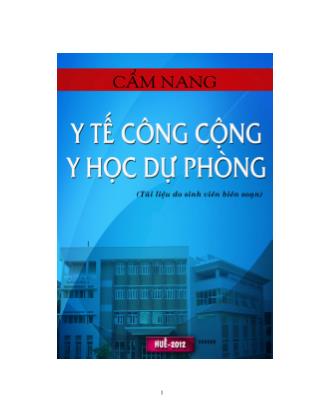 Cẩm nang Y tế công cộng y học dự phòng (Phần 1)