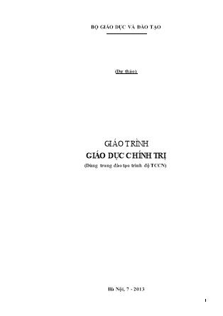Giáo trình Giáo dục chính trị
