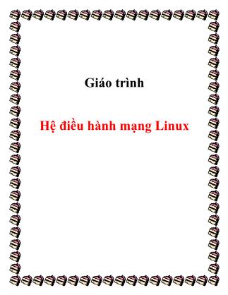 Giáo trình Hệ điều hành mạng Linux