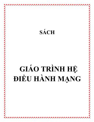 Giáo trình Hệ điều hành mạng