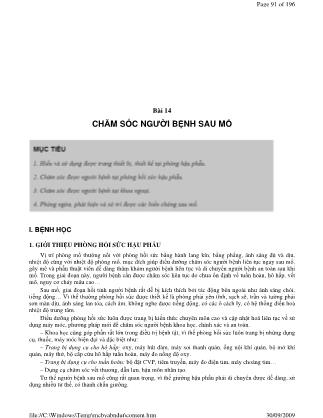 Giáo trình Ðiều dưỡng ngoại 1 (Phần 2)