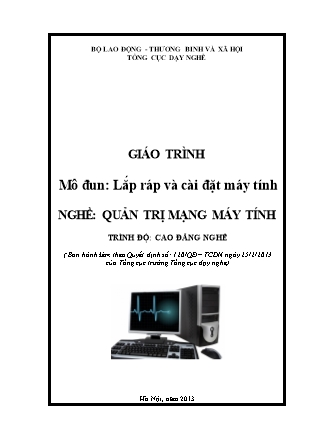 Giáo trình mô đun Lắp ráp và cài đặt máy tính