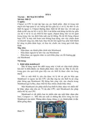 Giáo trình môn đun Kĩ thuật sửa chữa máy tính - Nghề Quản trị mạng (Phần 2)