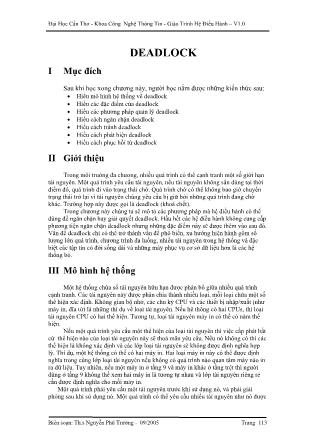 Giáo trình môn Hệ điều hành