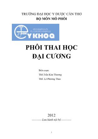Giáo trình Phôi thai học đại cương
