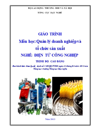 Giao trình Quản lý doanh nghiệp và tổ chức sản xuất