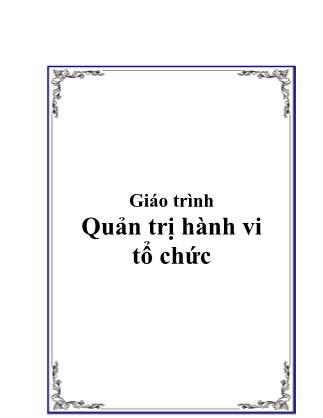 Giáo trình Quản trị hành vi tổ chức