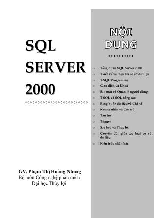 Giáo trình SQL Server 2000