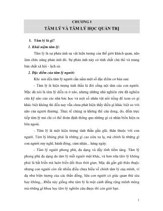 Giáo trình Tâm lý học quản trị kinh doanh (Phần 1)