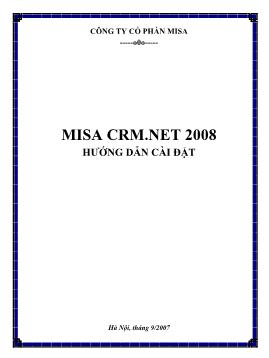 Hướng dẫn cài đặt Misa CRM.Net 2008