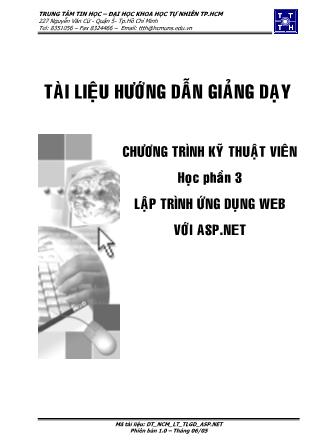 Hướng dẫn giảng dạy chương trình Kỹ thuật viên - Học phần 3: Lập trình ứng dụng web với ASP.NET