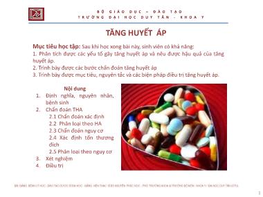 Bài giảng Bệnh lý học - Chương 3.3: Tăng huyết áp - Nguyễn Phúc Học