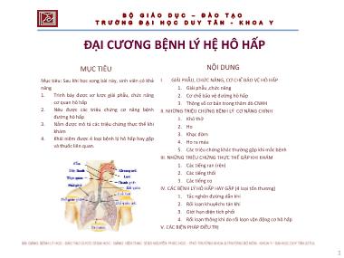 Bài giảng Bệnh lý học - Chương: Đại cương bệnh lý hệ hô hấp - Nguyễn Phúc Học