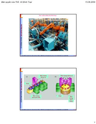 Bài giảng Cơ khí đại cương - Chương: Sản xuất tự động hóa - Vũ Đình Toại