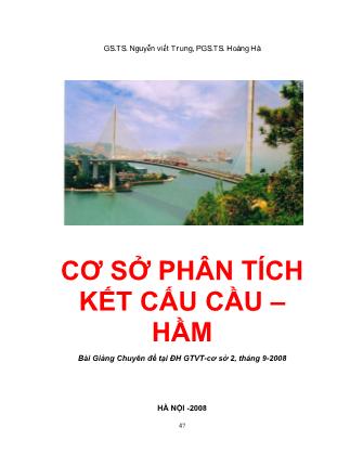 Bài giảng Cơ sở phân tích kết cấu cầu - hầm