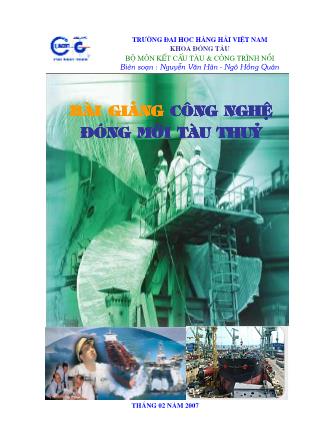 Bài giảng Công nghệ đóng tàu