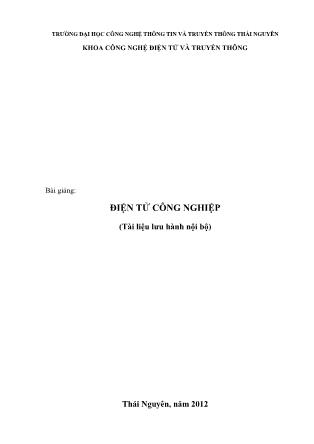Bài giảng Điện tử công nghiệp (Bản đẹp)