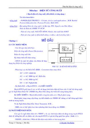 Bài giảng Điện tử công suất - Huỳnh Văn Kiểm