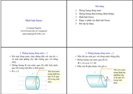 Bài giảng Định luật Gauss - Lê Quang Nguyên