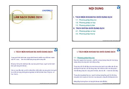 Bài giảng Dung dịch khoan - Xi măng - Chương 5: Làm sạch dung dịch - Đỗ Hữu Minh Triết