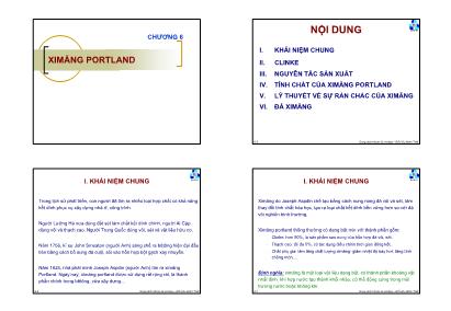 Bài giảng Dung dịch khoan - Xi măng - Chương 6: Ximăng Portland - Đỗ Hữu Minh Triết