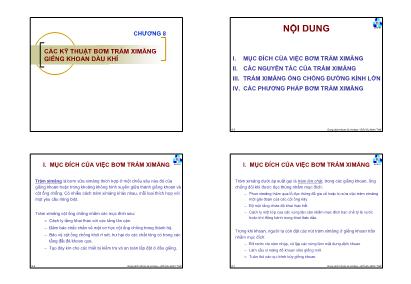 Bài giảng Dung dịch khoan - Xi măng - Chương 8: Các kỹ thuật bơm trám ximăng giếng khoan dầu khí - Đỗ Hữu Minh Triết