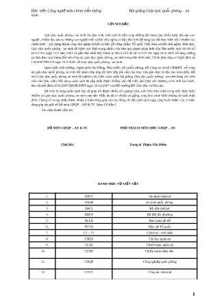 Bài giảng Giáo dục Quốc phòng - An ninh (Bản đẹp)