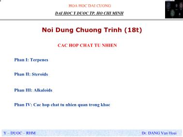 Bài giảng Hóa đại học cương - Đặng Văn Hoài