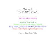 Bài giảng Kinh tế lượng - Chương 5: Tự tương quan - Nguyễn Phương