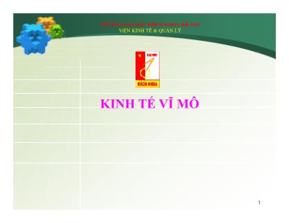Bài giảng Kinh tế vĩ mô - Chương 12: Nền kinh tế mở. Mô hình Muldell-Fleming