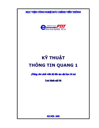 Bài giảng Kỹ thuật thông tin quang 1
