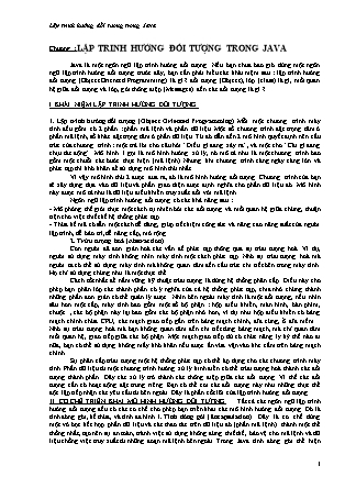 Bài giảng Lập trình hướng đối tượng (Bản mới)