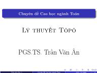Bài giảng Lý thuyết Tôpô - Trần Văn Ân