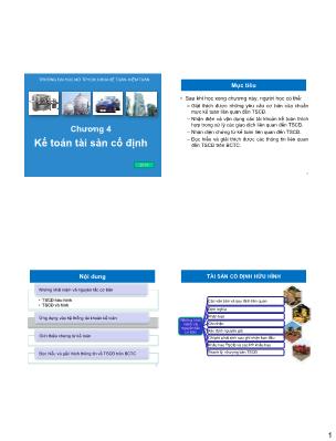 Bài giảng môn Kế toán tài chính 1 - Chương 4: Kế toán tài sản cố định