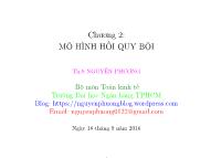 Bài giảng môn Kinh tế lượng - Chương 2: Mô hình hồi quy bội