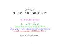 Bài giảng môn Kinh tế lượng - Chương 3: Mở rộng mô hình hồi quy