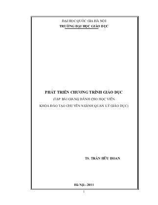 Bài giảng môn Phát triển chương trình giáo dục