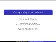 Bài giảng môn Toán cao cấp - Chương 4: Quy hoạch tuyến tính