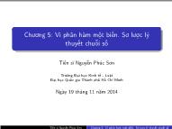 Bài giảng môn Toán cao cấp - Chương 5: Vi phân hàm một biến. Sơ lược lý thuyết chuỗi số