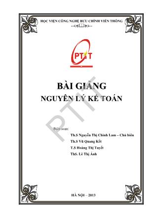 Bài giảng Nguyên lý kế toán - Nguyễn Thị Chinh Lam