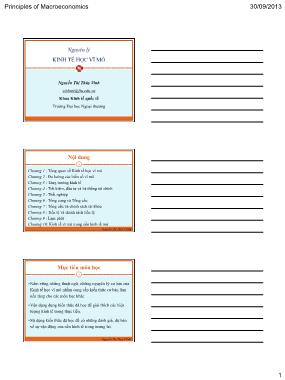 Bài giảng Nguyên lý kinh tế học vĩ mô - Chương 1: Tổng quan về Kinh tế học vĩ mô - Nguyễn Thị Thùy Vinh