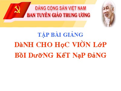 Bài giảng Nhận thức về Đảng
