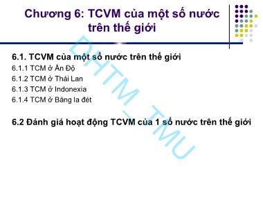 Bài giảng Tài chính vi mô - Chương 6: Tài chính vi mô của một số nước trên thế giới