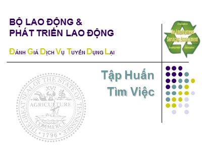 Bài giảng Tập huấn tìm việc