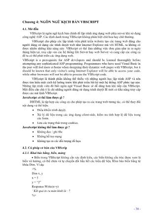 Bài giảng Thiết kế và lập trình web (Phần 2)