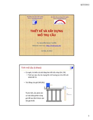 Bài giảng Thiết kế và xây dựng mố trụ cầu - Phần 5 - Nguyễn Ngọc Tuyển