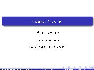 Bài giảng Thống kê xã hội - Chương 1: Giới thiệu về môn học - Đỗ Thị Thúy Hằng