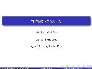 Bài giảng Thống kê xã hội - Chương 9: Phân tích phương sai - Đỗ Thị Thúy Hằng