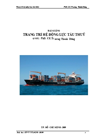 Bài giảng Trang trí hệ động lực tàu thuỷ