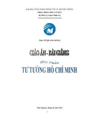 Bài giảng Tư tưởng Hồ Chí Minh - Lê Quang Đăng